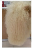 Luxurious Mongolian Lamb Fur Scarf Fur Wrap with Magnetic Buckle