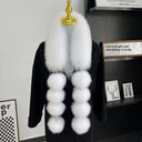 〔Funny〕Long Faux Fox Fur Scarf Women Winter Warm Soft Furry Scarves Casual Lady Outdoor Neck Warmer Collar