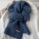 Women's Scarves Autumn Winter Thickened Warm Soft For Girl Comfortable New Sweet Simple Mink Fur Knitted Korean Versatile Scarfs