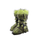 Women's Faux Fur Snow Boots with Side Zipper, Comfortable Warm Booties for Winter Outdoor, Trendy Fashionable Long Footwear