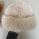 Fashion Faux Fox Fur Thicken Warm Hats for Women Lady Windproof Russian Hat Ear Protection Bonnet Caps Winter Warm Snow Ski Cap