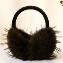 Comfortable Ear Cap Imitation Fur Earmuffs Solid Color Thicken Foldable Ear Cover Ear Warmers Cold Proof Winter Earmuffs Female
