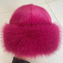 Fashion Faux Fox Fur Thicken Warm Hats for Women Lady Windproof Russian Hat Ear Protection Bonnet Caps Winter Warm Snow Ski Cap