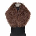 Luxurious Mongolian Lamb Fur Scarf Fur Wrap with Magnetic Buckle