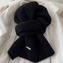 Women's Scarves Autumn Winter Thickened Warm Soft For Girl Comfortable New Sweet Simple Mink Fur Knitted Korean Versatile Scarfs