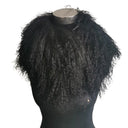 Luxurious Mongolian Lamb Fur Scarf Fur Wrap with Magnetic Buckle