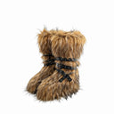 Women's Faux Fur Snow Boots with Side Zipper, Comfortable Warm Booties for Winter Outdoor, Trendy Fashionable Long Footwear