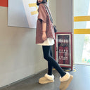 Thick-Soled Snow Boots for Women 2025 New Style Goatskin and Fur All-In-One Women's Comfortable Short Boots One-Leg Casual Furry Cotton Shoes