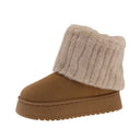 Mid-Calf Snow Boots for Women in Winter, Fleece-Lined and Thickeneded 2025 New Style, Fashionable Fur Cotton Boots, Thick-Soled Comfortable Cotton Shoes