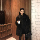 Naughty Toca 2024 Winter New Tuscany Fur Integrated Haining Imitation Fur Jacket Women's Mid-Length Coat