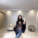 Purple Mink Stand-Up Collar Fur Coat for Women 2025 New Style Loose Slimming Faux Fur Spring Warm Short Coat Fox Fur