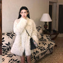 Naughty Toca 2024 Winter New Tuscany Fur Integrated Haining Imitation Fur Jacket Women's Mid-Length Coat