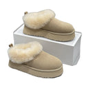 Thick-Soled Snow Boots for Women 2025 New Style Goatskin and Fur All-In-One Women's Comfortable Short Boots One-Leg Casual Furry Cotton Shoes