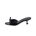 European and American Style Runway High Heels 2026 Summer New Model Rhinestone Strap Thin Heel Sandals Bowknot Slippers for Women