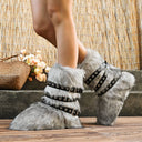 European and American Cross-Border Y2K Sexy High Snow Boots 2025 New Cross Belt Buckle Fur Boots