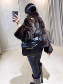 Purple Mink Stand-Up Collar Fur Coat for Women 2025 New Style Loose Slimming Faux Fur Spring Warm Short Coat Fox Fur