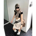 Grunge Scarf Net Scarf Sunblock Punk Hip-hop Streetwear Scarves Harajuku Subculture Woemn Summer Outdoors Mesh Net Headscarf