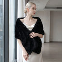 Simple Faux Rabbit Fur Imitation Mink Fur Scarf Thicken Neck Warmer Plush Scarf Long Pure Color Women Winter Scarves Cold Proof