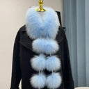 〔Funny〕Long Faux Fox Fur Scarf Women Winter Warm Soft Furry Scarves Casual Lady Outdoor Neck Warmer Collar