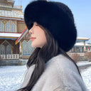 Fashion Faux Fox Fur Thicken Warm Hats for Women Lady Windproof Russian Hat Ear Protection Bonnet Caps Winter Warm Snow Ski Cap