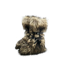Women's Faux Fur Snow Boots with Side Zipper, Comfortable Warm Booties for Winter Outdoor, Trendy Fashionable Long Footwear
