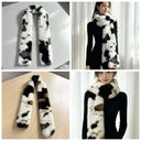 Skin Friendly Winter Faux Fur Scarf Soft Texture Lightweight Thick Warm Neck Warmer Cozy Fit Thermal Insulation