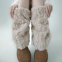Women's Faux Fur Leg Warmers Fall Winter Warm Soft Foot Cover Boot Cuffs Party Costume Accessory