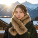 Skin Friendly Winter Faux Fur Scarf Windproof Soft Texture Thick Warm Neck Warmer Thermal Insulation Cozy Fit