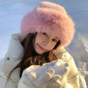 Fashion Faux Fox Fur Thicken Warm Hats for Women Lady Windproof Russian Hat Ear Protection Bonnet Caps Winter Warm Snow Ski Cap