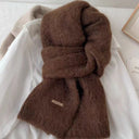 Women's Scarves Autumn Winter Thickened Warm Soft For Girl Comfortable New Sweet Simple Mink Fur Knitted Korean Versatile Scarfs