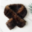 Skin Friendly Winter Faux Fur Scarf Windproof Soft Texture Thick Warm Neck Warmer Thermal Insulation Cozy Fit