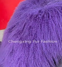 Luxurious Mongolian Lamb Fur Scarf Fur Wrap with Magnetic Buckle