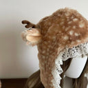 Faux Fur Plush Cute Girls Reindeer Leg Warmers Kawaii Furry Boots Socks Cover Gothic Punk  High Boots Socks Performance Costume