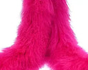Luxurious Mongolian Lamb Fur Scarf Fur Wrap with Magnetic Buckle