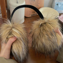 Vintage Faux Mink Fur Earmuffs for Women Y2k Plush Cold Protection Wind-proof Ear Cover Men Winter Thicken Keep Warm Earplugs