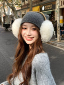 Plush Ear-Muffs Winter Accessories Ear Warmer Wool Fur Earmuffs Woman Ear Defenders Ear Muff Fashion Outdoor Sports Earflap