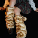 Faux Fur Plush Cute Girls Reindeer Leg Warmers Kawaii Furry Boots Socks Cover Gothic Punk  High Boots Socks Performance Costume
