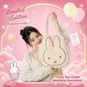 New Trendy Cute Kawai Miffy Fur Large Capacity Shoulder Totter Bag Stylish Shopping Bag for Girls Fall Winter Multi-Purpose