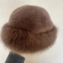 Fashion Faux Fox Fur Thicken Warm Hats for Women Lady Windproof Russian Hat Ear Protection Bonnet Caps Winter Warm Snow Ski Cap