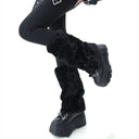 Women's Faux Fur Leg Warmers Fall Winter Warm Soft Foot Cover Boot Cuffs Party Costume Accessory