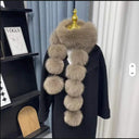 〔Funny〕Long Faux Fox Fur Scarf Women Winter Warm Soft Furry Scarves Casual Lady Outdoor Neck Warmer Collar