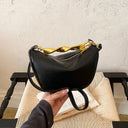 Elegant Burgundy Handbags For Lady Twisted Gold Metal Handle Soft Leather Shoulder Cross Body Hobo Purse For Daily Wedding Party
