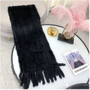 Women Real Rabbit Fur Shawl With Tassel Long Female Hot sale Fashion Luxury Genuine Fur Wrap Female Cape