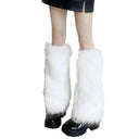 Fashion Faux Fur Furry Leg Warmers 40cm Japanese Style Lolita Boots Cover Soft Y2K Knee High Girls Socks Spicy Girls