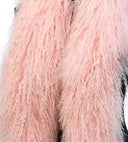 Luxurious Mongolian Lamb Fur Scarf Fur Wrap with Magnetic Buckle