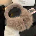 Women Winter Earmuffs Blue Fur Furry Outdoor Cycling Skiing Windproof Keep Warm Ear Covers Folding Soft Cute Plush Ear Cover