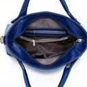 Fashion Embossed 4Pcs Women Handbag Set PU Tote Shoulder Bag Wallet Purse With Bear Pendant Daily Bags