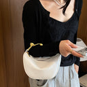 Elegant Burgundy Handbags For Lady Twisted Gold Metal Handle Soft Leather Shoulder Cross Body Hobo Purse For Daily Wedding Party