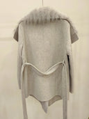 2025 Winter Real Fox Fur Coat Women Female Natural Fur Cashmere Wool Jacket Woolen Luxury Jacket Outwear