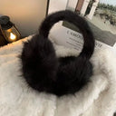 Women Winter Earmuffs Blue Fur Furry Outdoor Cycling Skiing Windproof Keep Warm Ear Covers Folding Soft Cute Plush Ear Cover